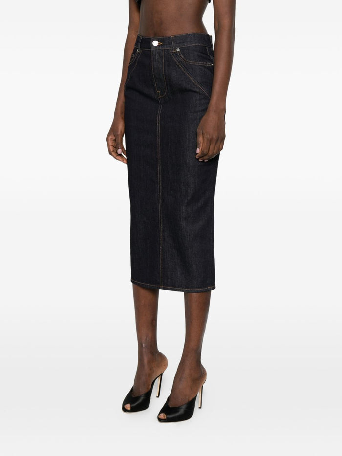 Givenchy Skirts Blue Cotton Elastane