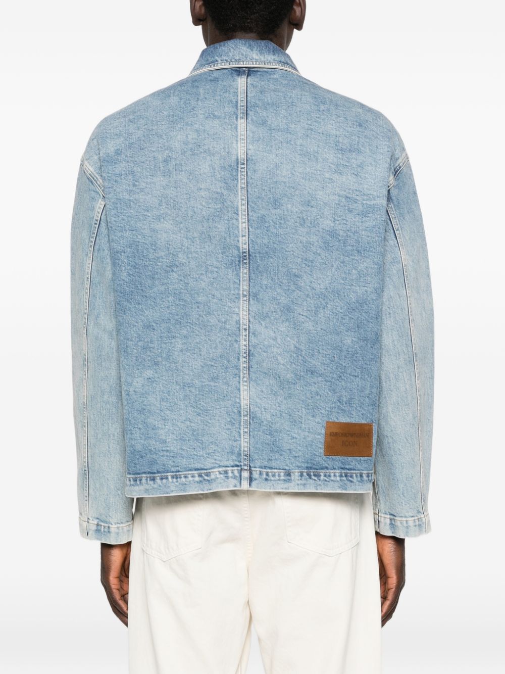 EMPORIO ARMANI CAPSULE PRE Coats Clear Blue Elastane