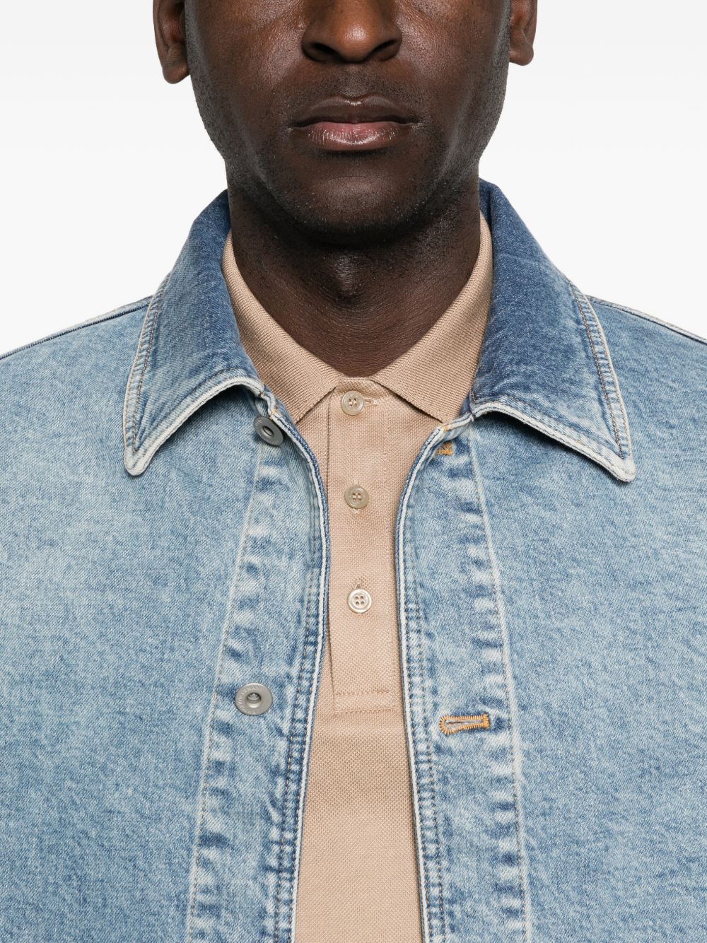 EMPORIO ARMANI CAPSULE PRE Coats Clear Blue Elastane