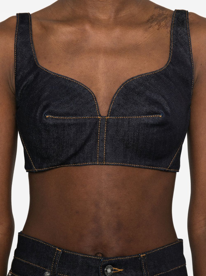 Givenchy Top Blue Cotton Elastane