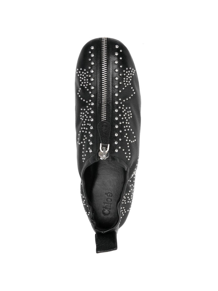 Chloè Sneakers Black Leather Lamb