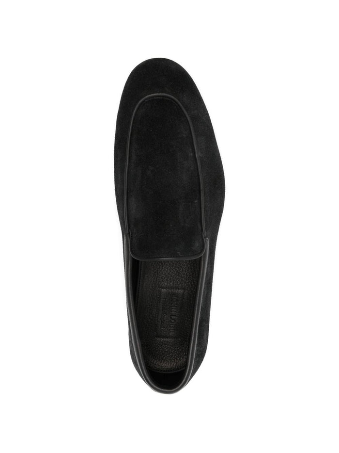 John Lobb Flat shoes Black Calf Suede