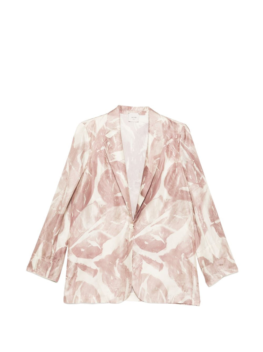 Alysi Printed single-breasted jacket