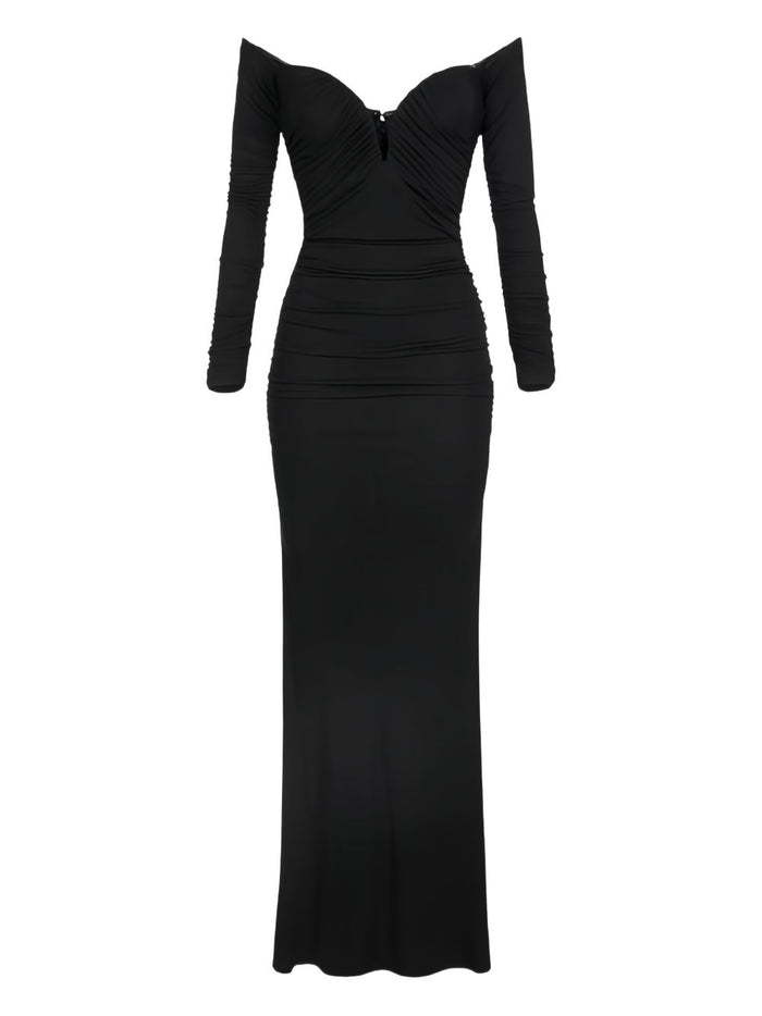 Elisabetta Franchi Dresses Black Viscose Elastane