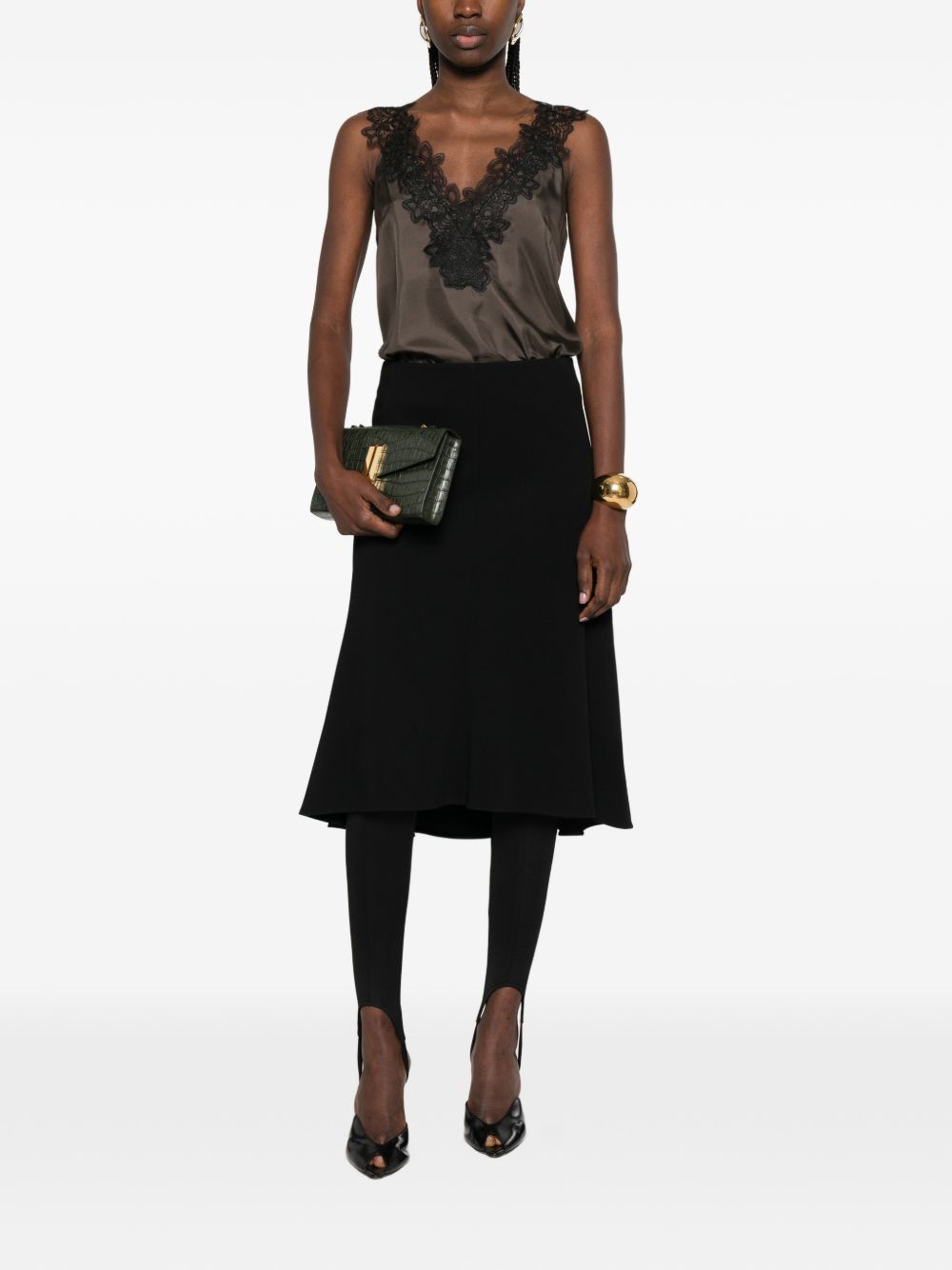 Jil Sander Skirts Black Viscose Polyamide Elastane