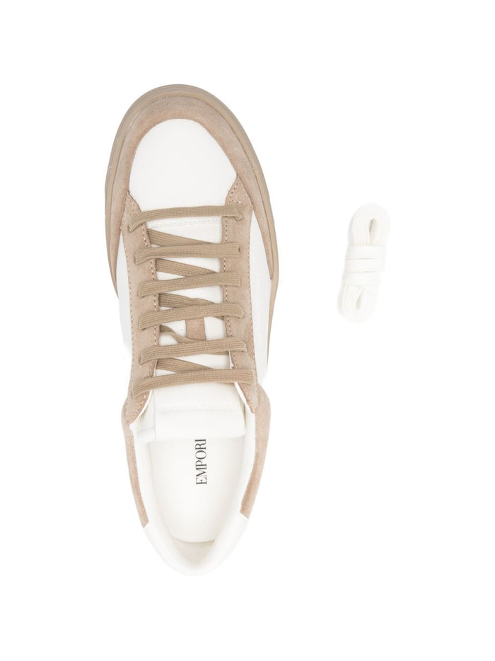 Emporio Armani Sneakers Beige Bovine Leather-splitleather