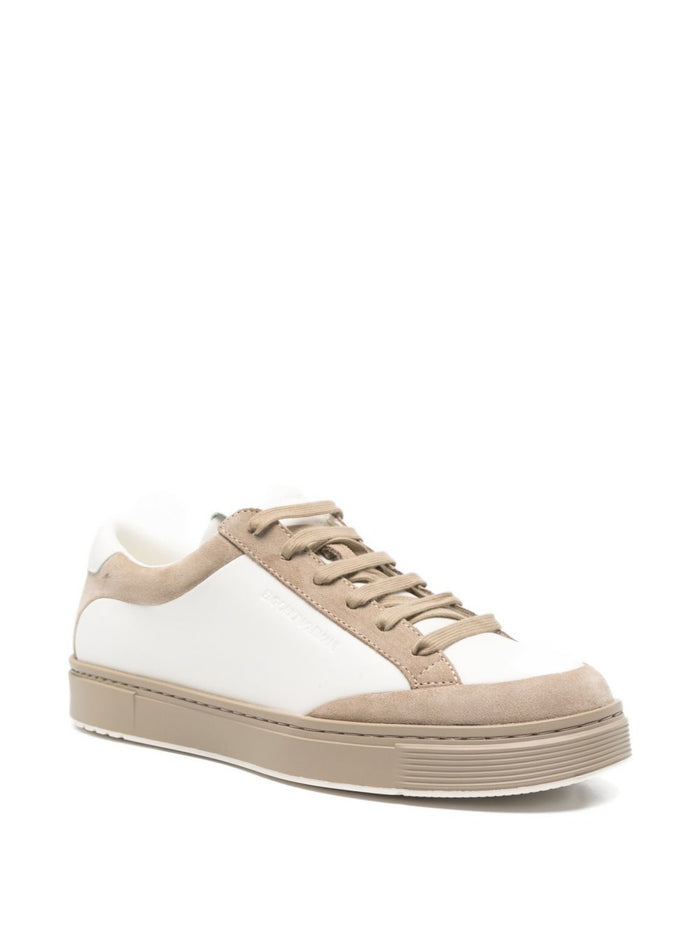 Emporio Armani Sneakers Beige Bovine Leather-splitleather