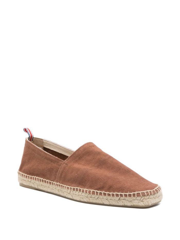 Castaner Flat shoes Leather Brown Outer: Fabric