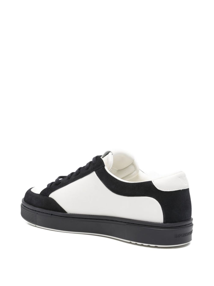 Emporio Armani Sneakers Blue Bovine Leather-splitleather