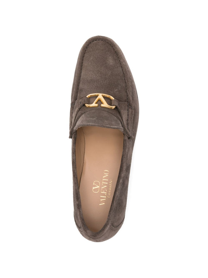 Valentino Garavani Flat shoes Grey Calf Leather