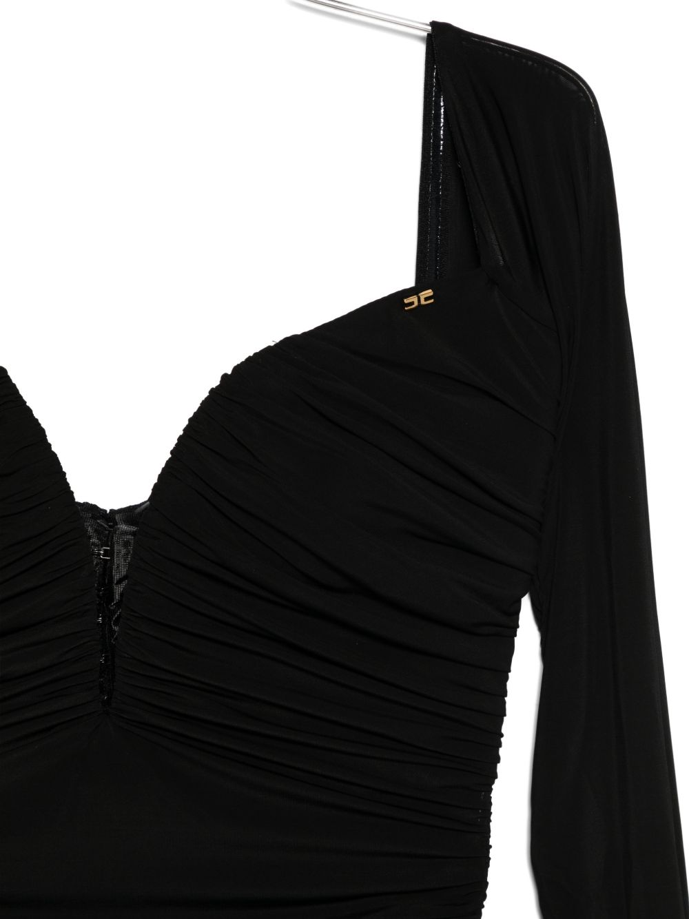 Elisabetta Franchi Top Black Viscose Elastane