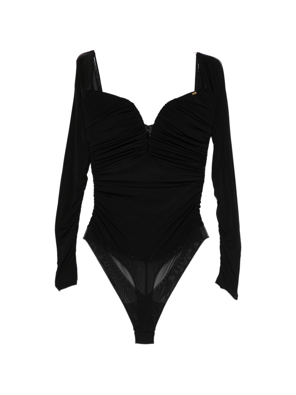 Elisabetta Franchi Top Black Viscose Elastane