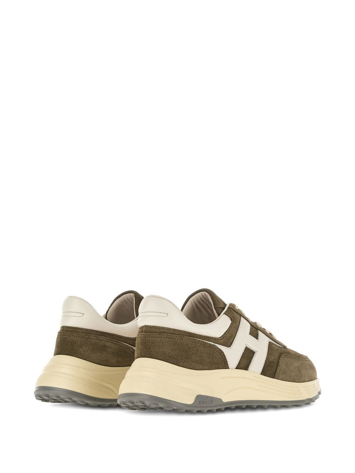 Hogan Sneakers Green Outer: Calf Suede