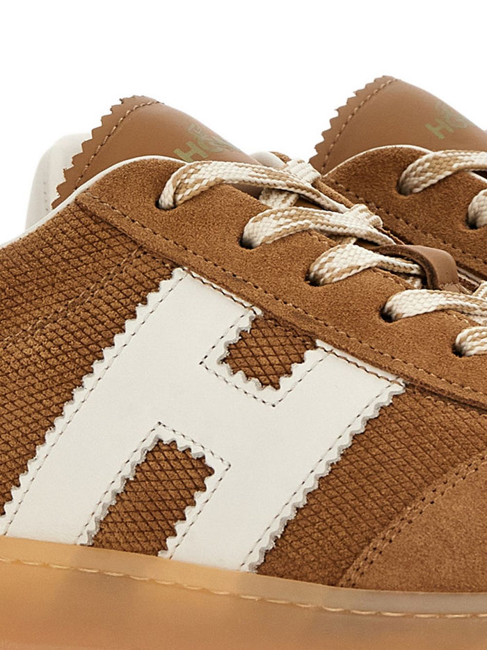 Hogan Sneakers Leather Brown Outer: Calf Suede