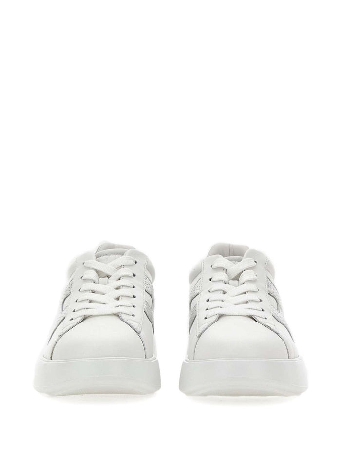 Hogan Sneakers Silver Outer: Calf Suede