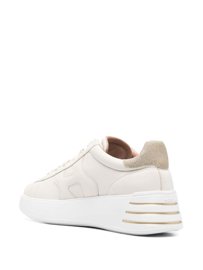 Hogan Sneakers Beige Leather100.0 %