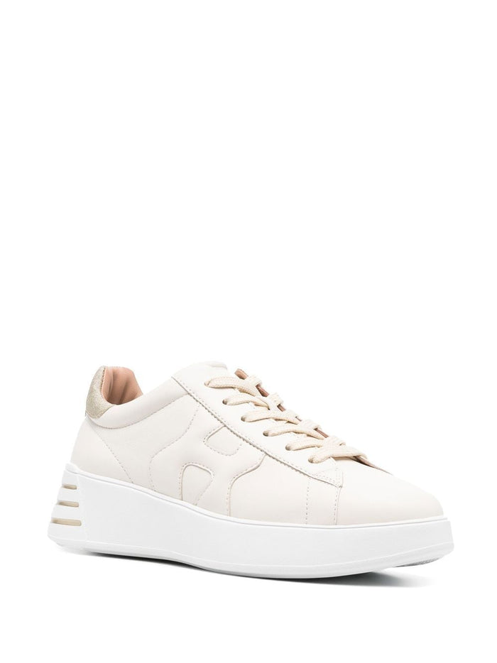 Hogan Sneakers Beige Leather100.0 %