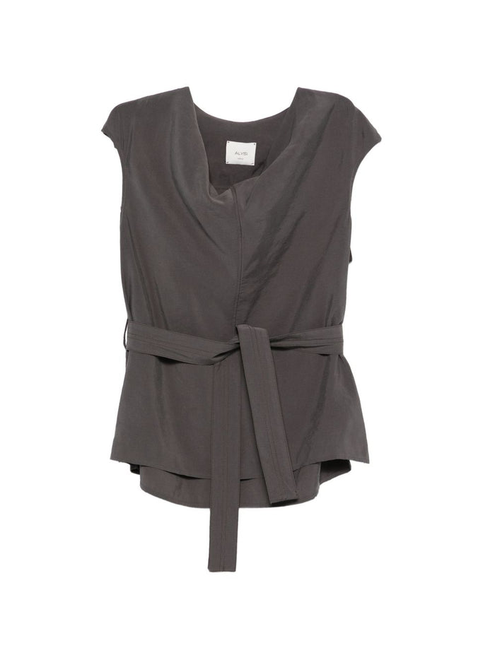 Alysi Top Grey Modal Polyester