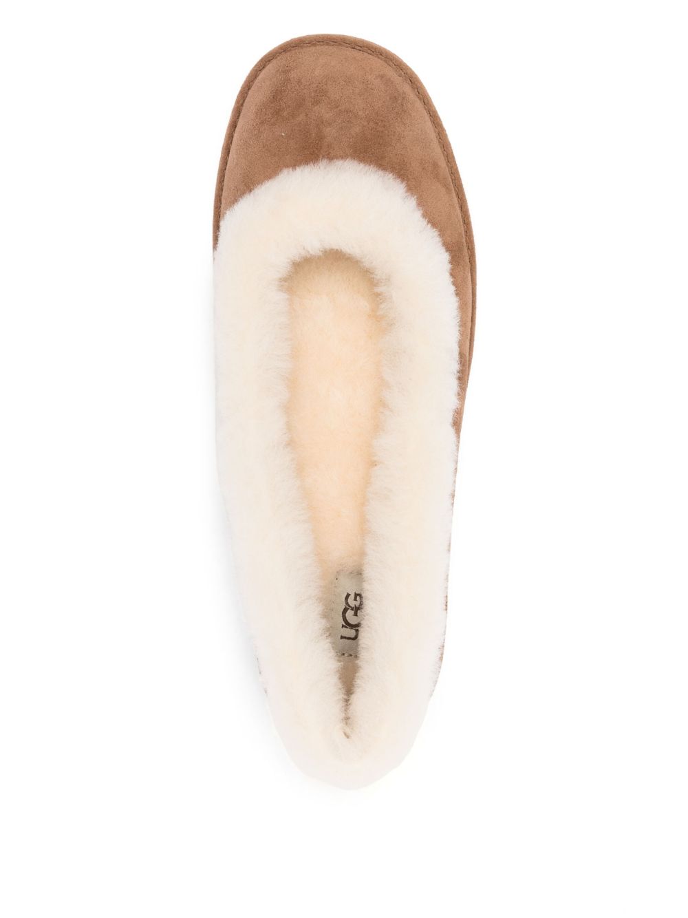 Ugg Flat Shoes Beige Suede