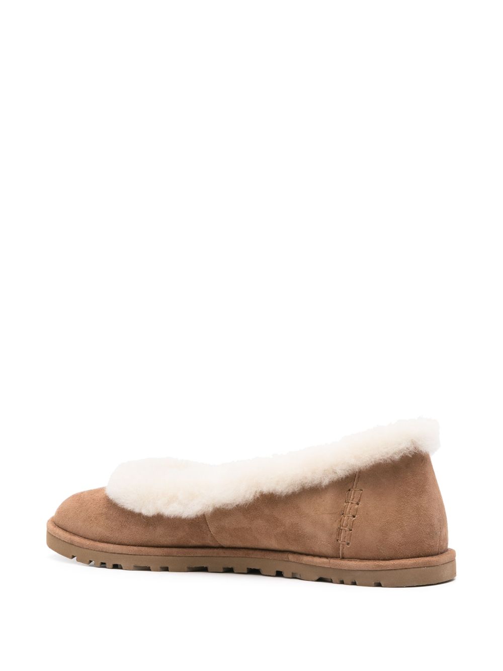 Ugg Flat Shoes Beige Suede