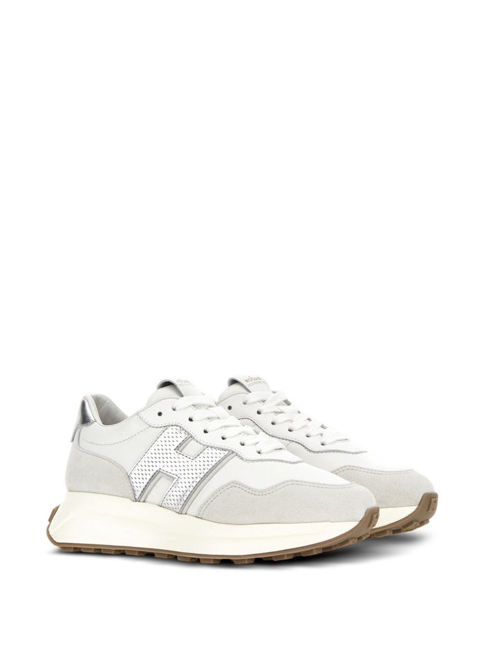 Hogan Sneakers Silver Outer: Calf Leather