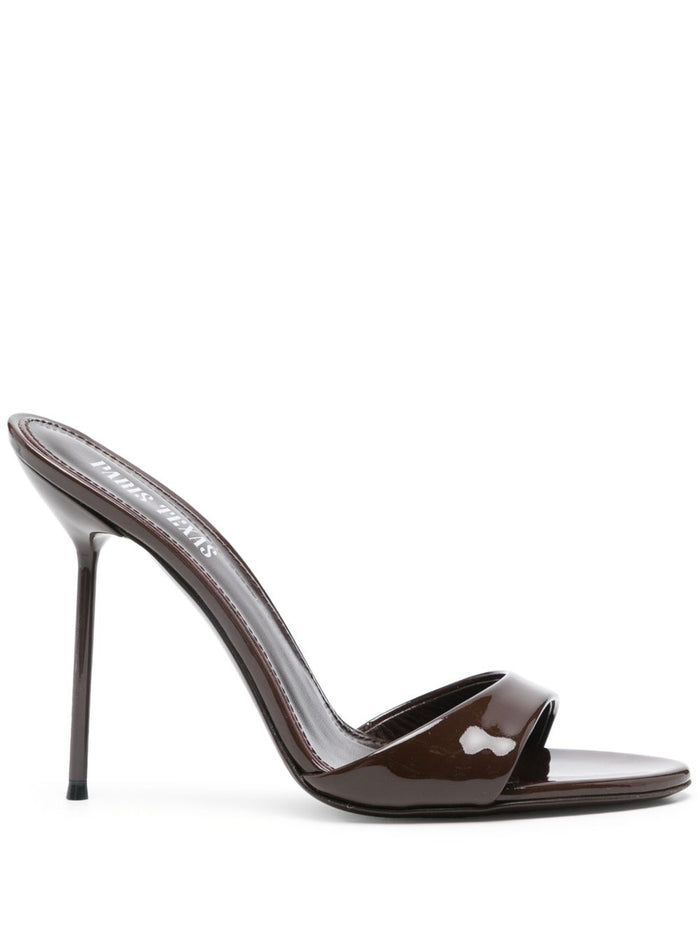 Paris Texas Sandals Brown Patent Calf Leather