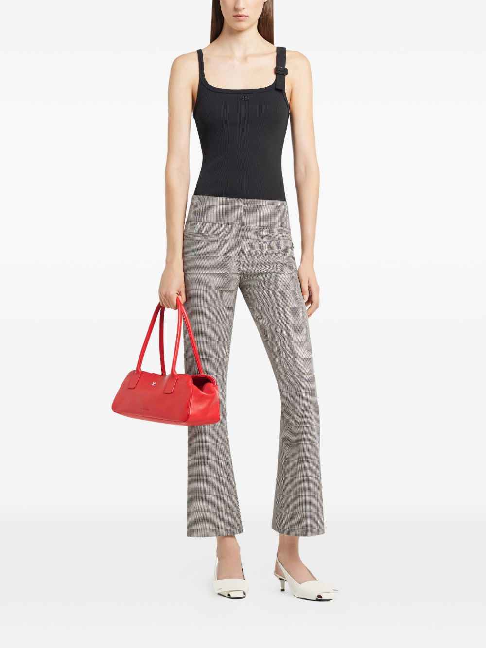 COURREGES PRE Top Black Cotton Elastane