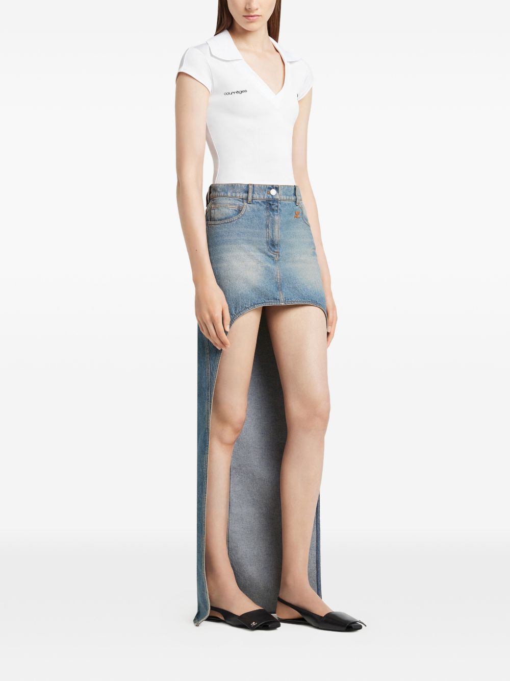 COURREGES PRE T-shirts and Polos White Polyester