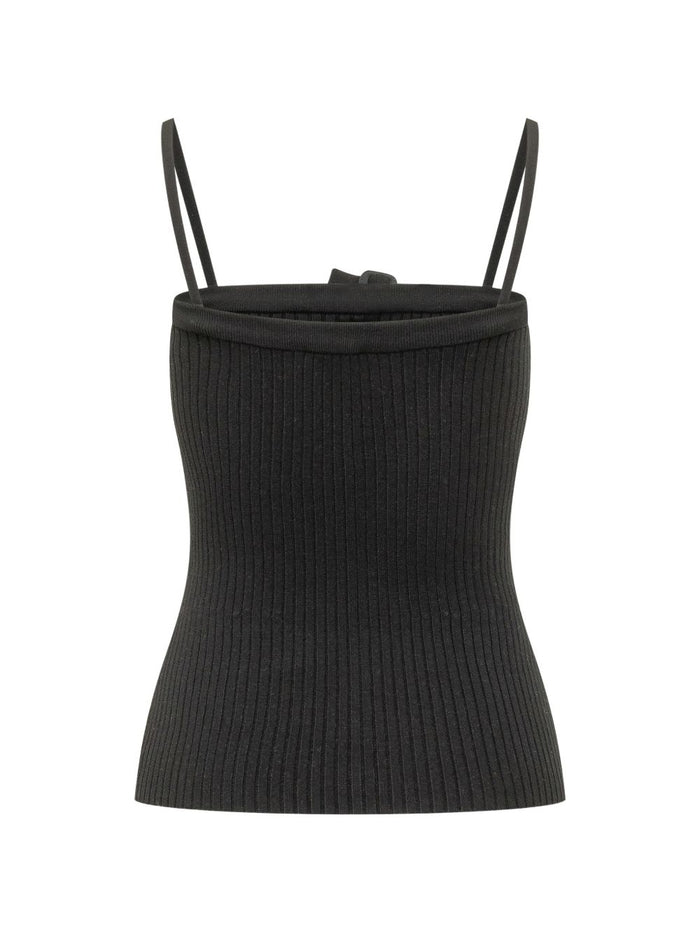 COURREGES PRE Top Black Viscose Polyester