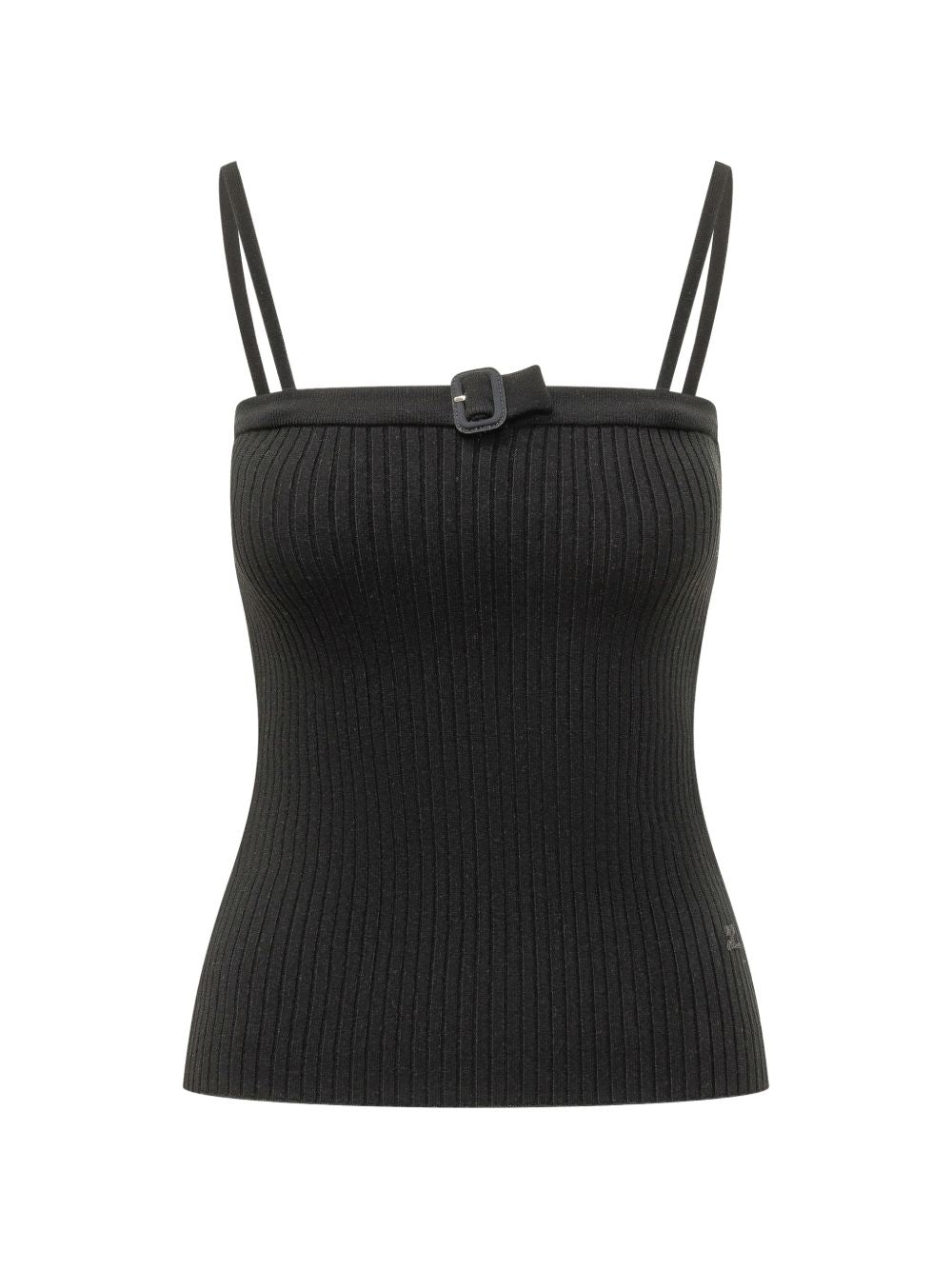 COURREGES PRE Top Black Viscose Polyester