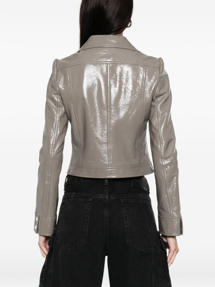 COURREGES RE-EDITION Jackets Marrone Chiaro Cotton Polyrethane Elastane