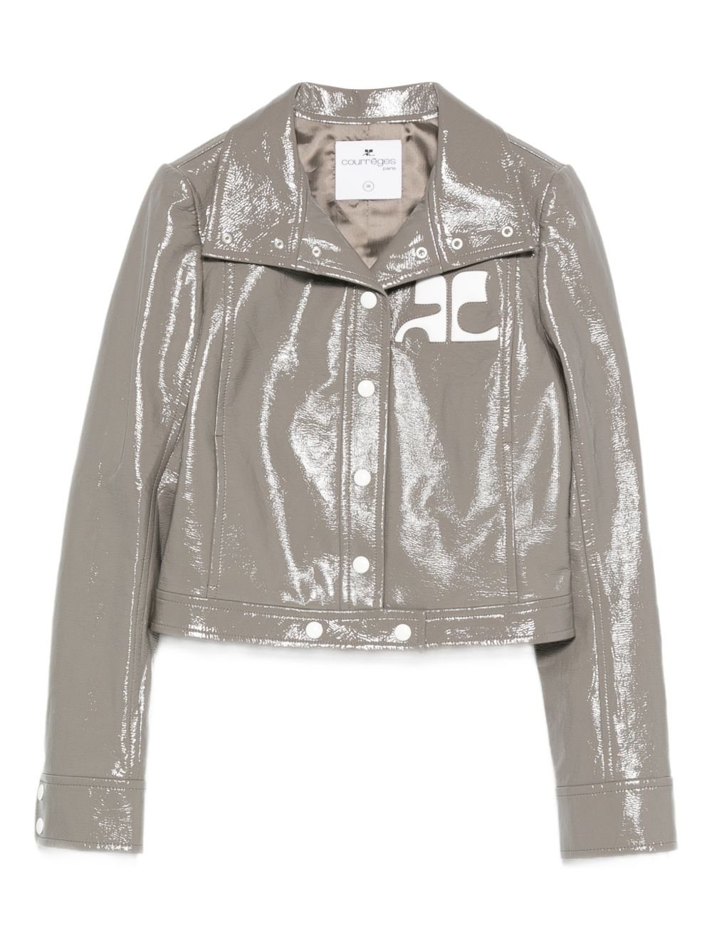 COURREGES RE-EDITION Jackets Marrone Chiaro Cotton Polyrethane Elastane