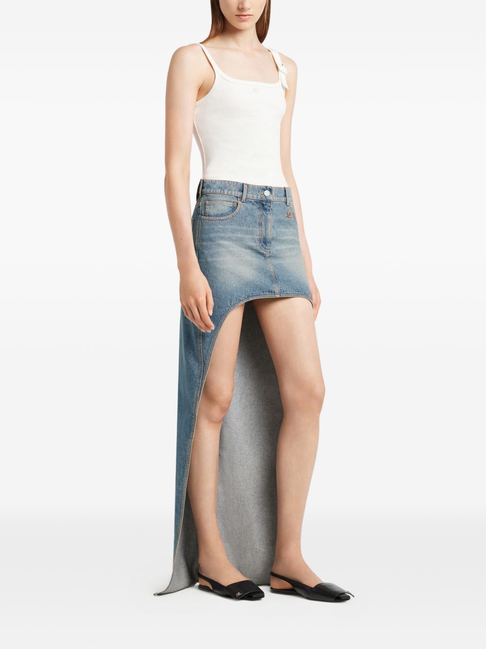 COURREGES PRE Skirts Blue Cotton