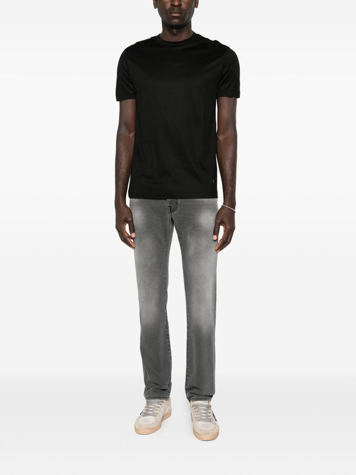 Emporio Armani T-shirts and Polos Black Lyocell