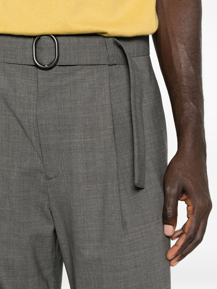 E.ARMANI EXCLUSIVE PRE Trousers Grey Virgin Wool