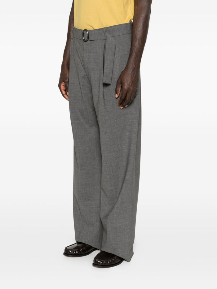 E.ARMANI EXCLUSIVE PRE Trousers Grey Virgin Wool