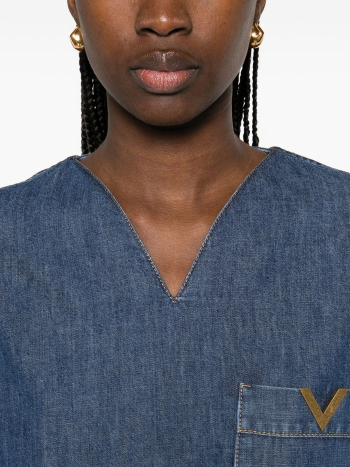 Valentino Shirts Blue Cotton