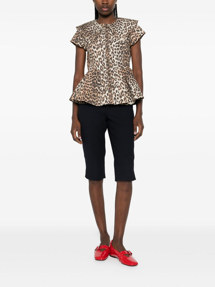 GANNI Shirts Brown Organic Cotton