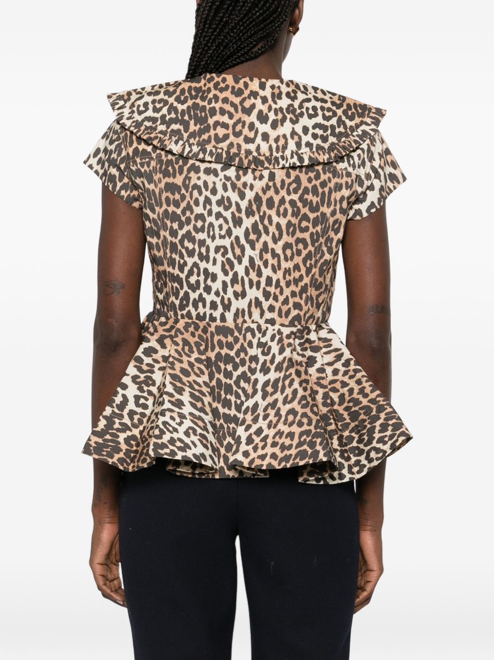 GANNI Shirts Brown Organic Cotton