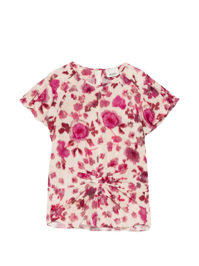 Isabel Marant Top Pink Silk Elasthane