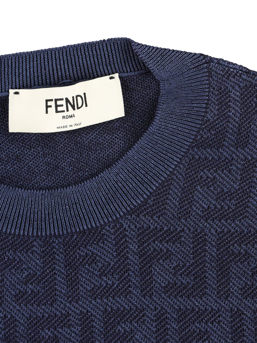 Fendi Sweaters Blue Wool
