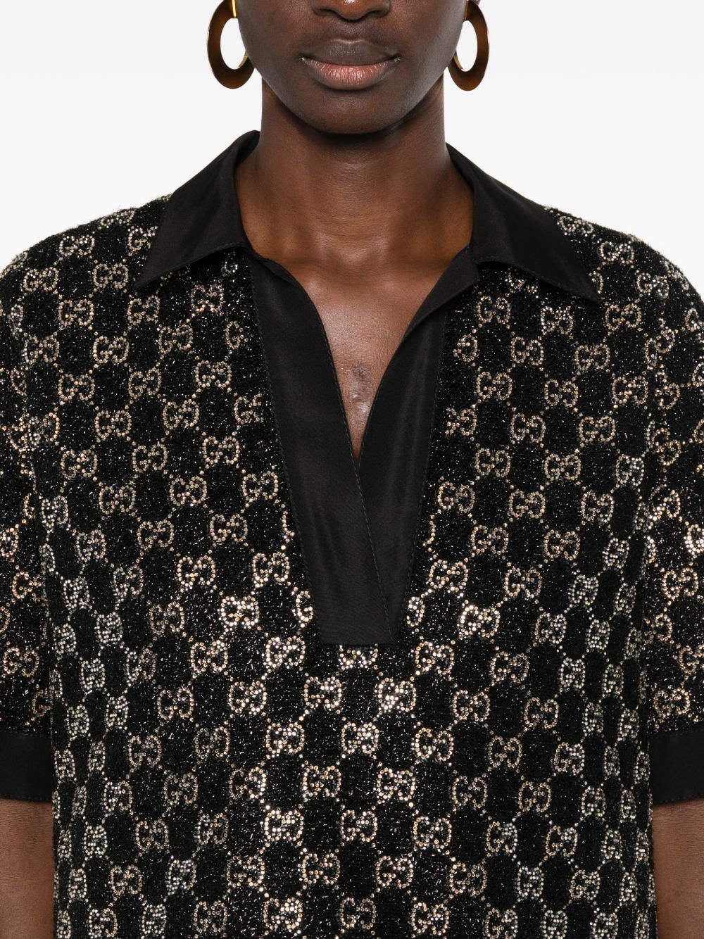 Gucci T-Shirts And Polos Black Viscose Mix