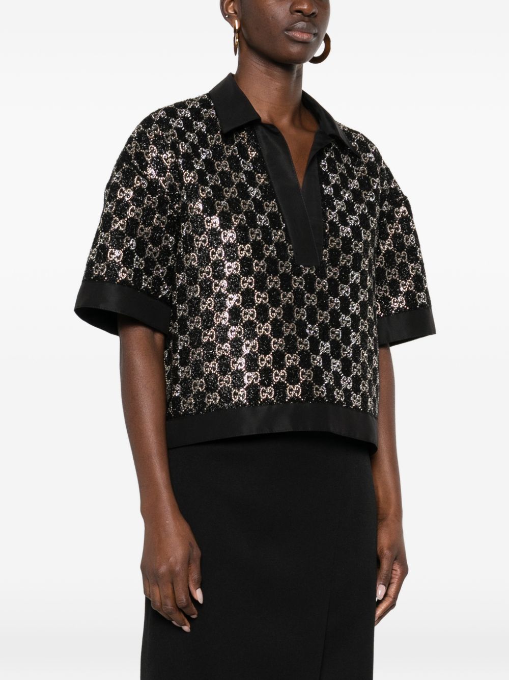 Gucci T-Shirts And Polos Black Viscose Mix