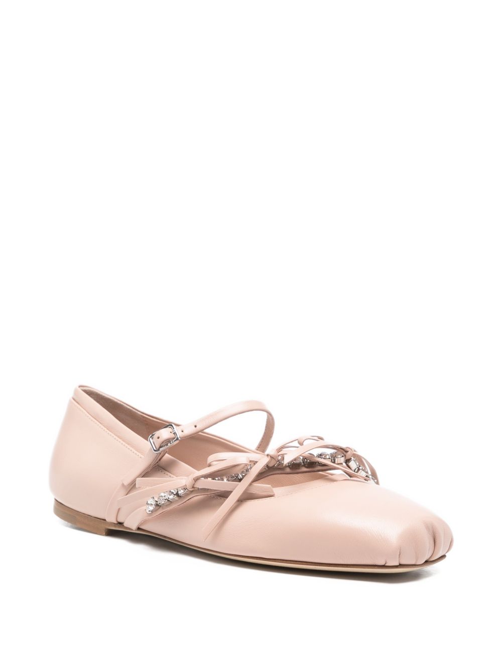 Jimmy Choo Flat shoes Powder Leather Salpa Plastic Metal