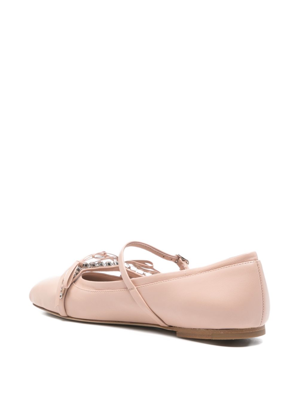 Jimmy Choo Flat shoes Powder Leather Salpa Plastic Metal