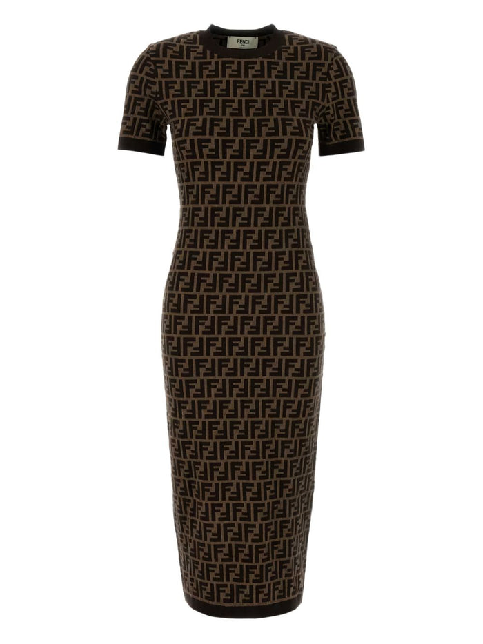 Fendi Dresses Brown Cotton