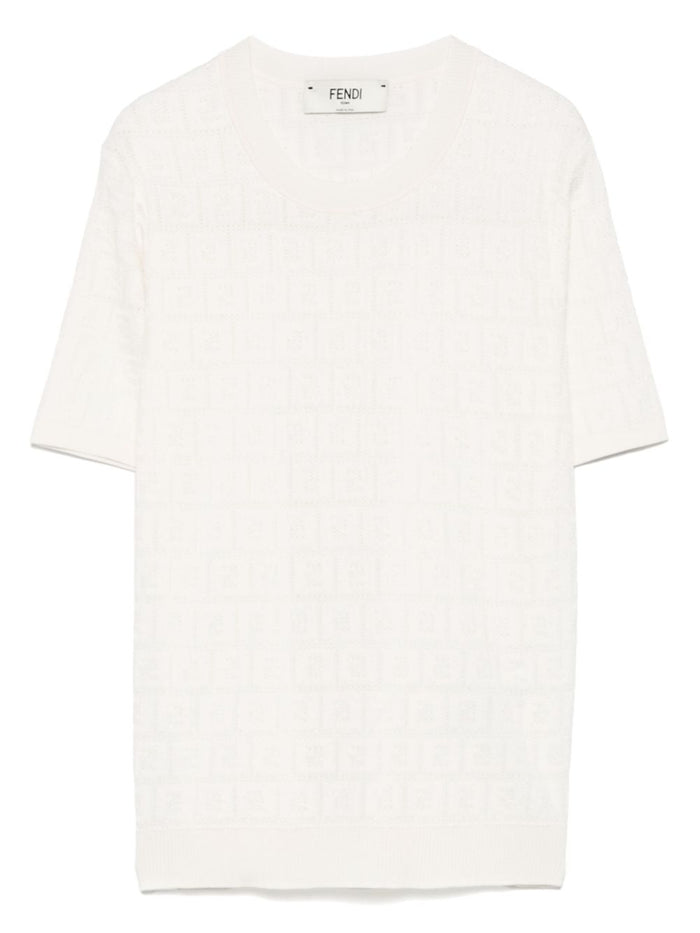 Fendi Sweaters White Cotton