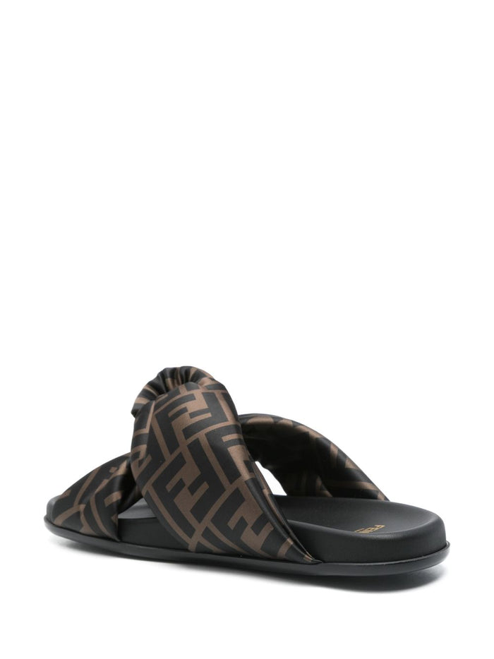 Fendi Sandals Brown Polyester