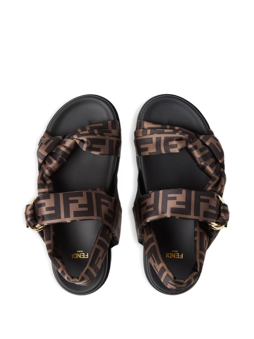 Fendi Sandals Brown Polyester