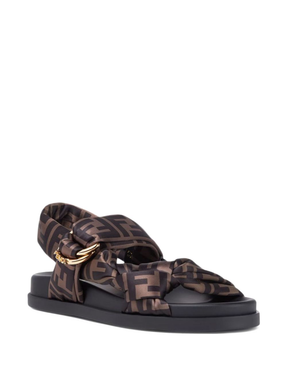 Fendi Sandals Brown Polyester